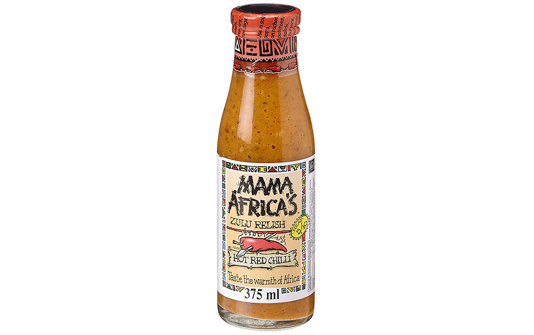 Mama Africa's Zulu Relish Hot Red Chilli   Bottle  375 millilitre